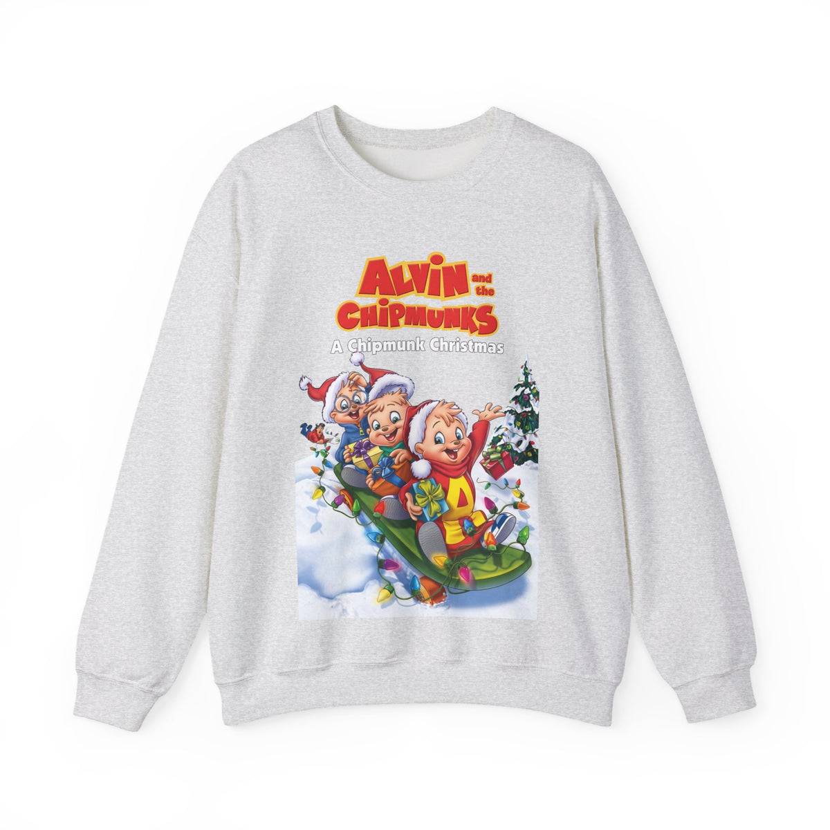 Alvin & the Chipmunks Christmas Special Heavy Blend Crewneck Sweatshirt - Alvin, Simon, Theodore Festive Holiday Cartoon