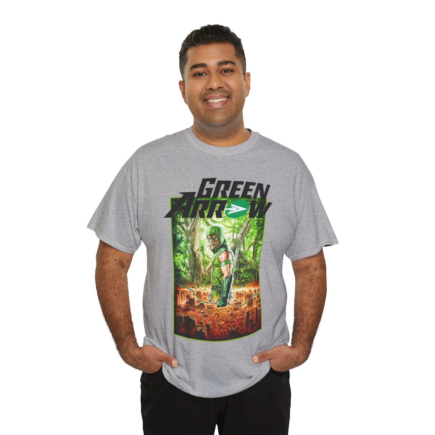 Green Arrow T-Shirt - Mauro Cascioli Art - Brightest Night Cover - Emerald Archer - DC Comics