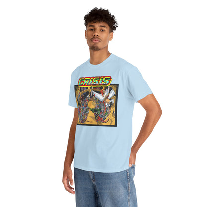Crisis on Infinite Earths T-Shirt - George Perez & Jerry Ordway Art - The Monitor's Satellite - DC Comics