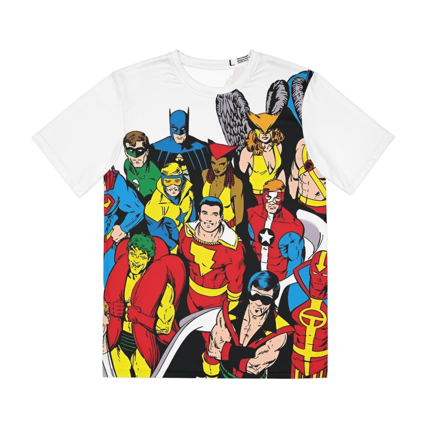 Justice League International All Over Print Tee (Polyester) - Kevin Maguire Art - DC Comics