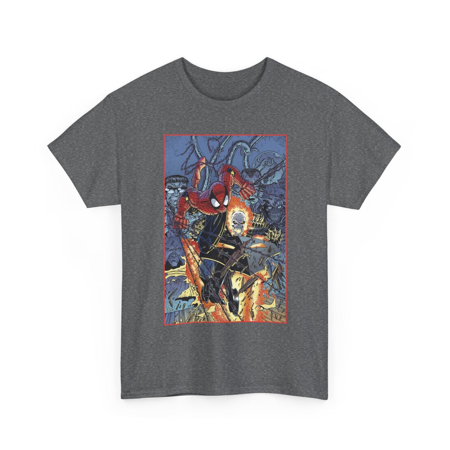 Amazing Spider-Man & Ghost Rider T-Shirt - Erik Larsen Art - Sinister Six - Marvel Comics