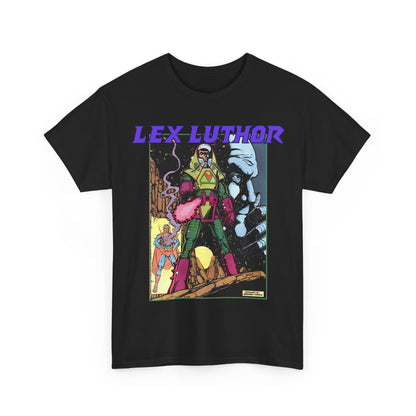 Lex Luthor T-Shirt - George Perez Art - 1980s DC Comics - Action Comics Armor - Inspiration for Super Powers Figure - Superman Enemy