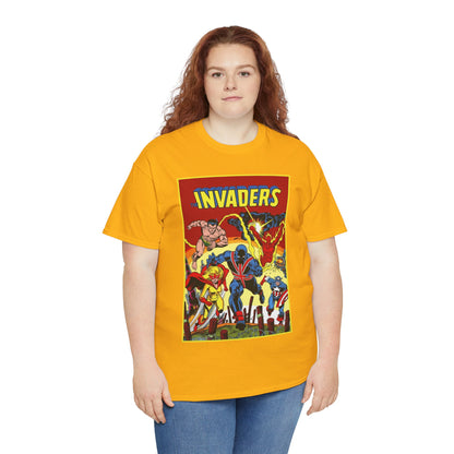 Invaders T-Shirt - Captain America, Human Torch, Namor, Spitfire - World War II Soldiers - Golden Age Heroes - Marvel Comics