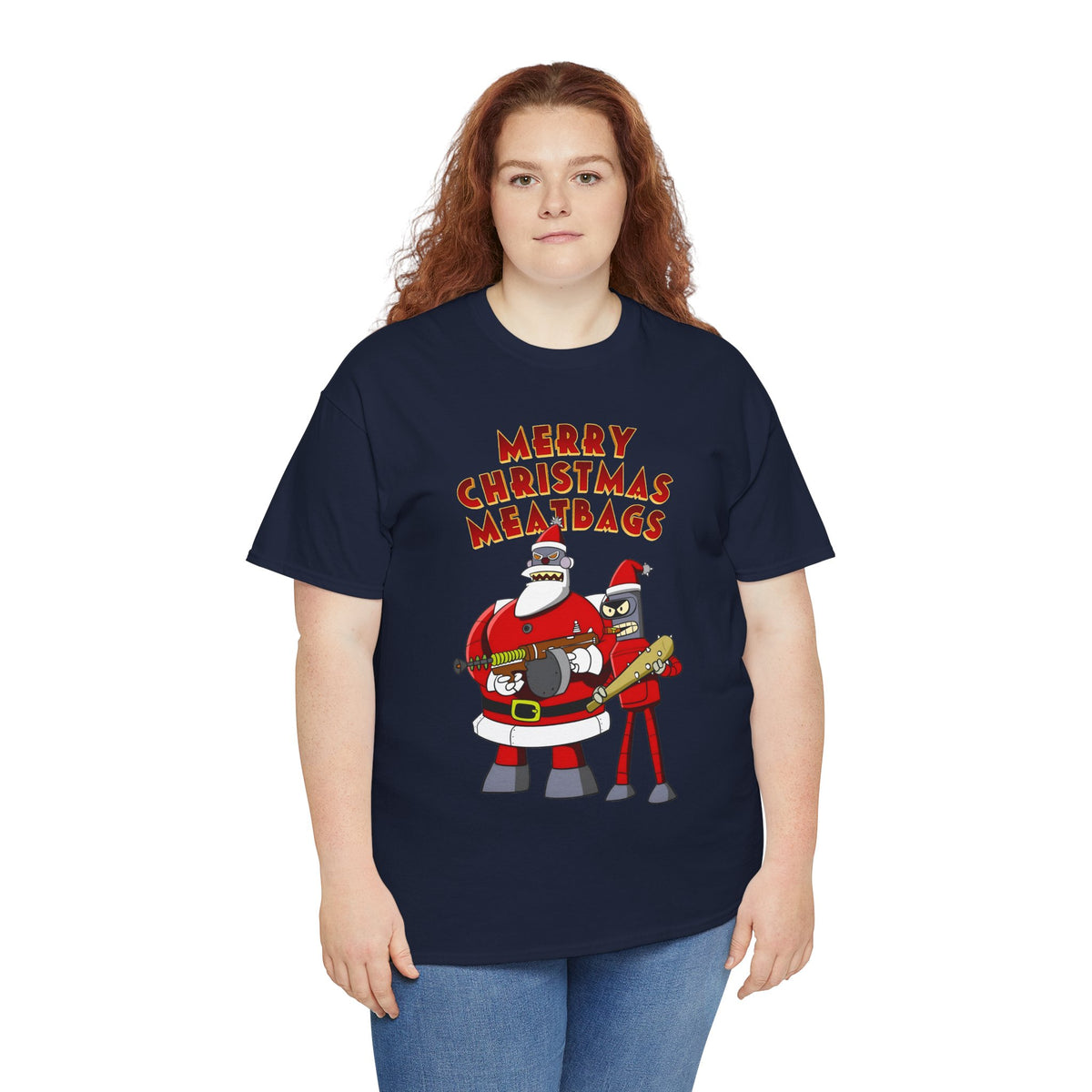 Robot Santa Claus & Bender Futurama Christmas T-Shirt