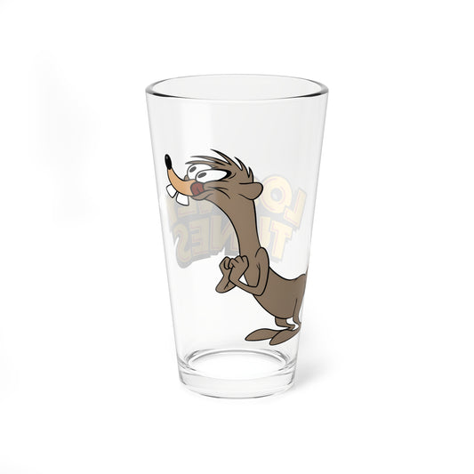 The Weasel Pint Glass, 16oz - Looney Tunes - Foghorn Leghorn Character - Plop Goes the Weasel! - 1950s WB Cartoon