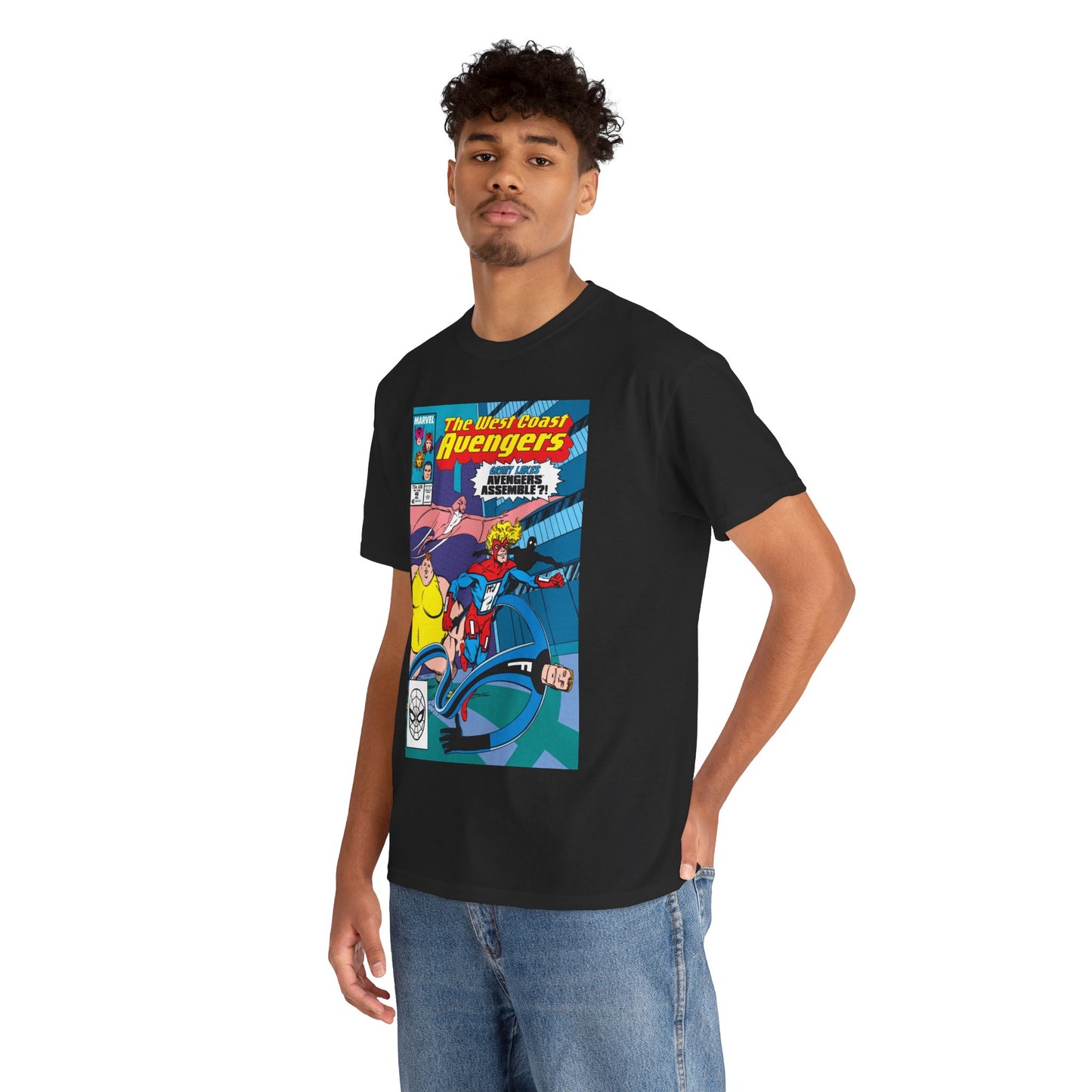 West Coast Avengers #46 T-Shirt - John Byrne Art - Great Lakes Avengers Appearance - Marvel Comics