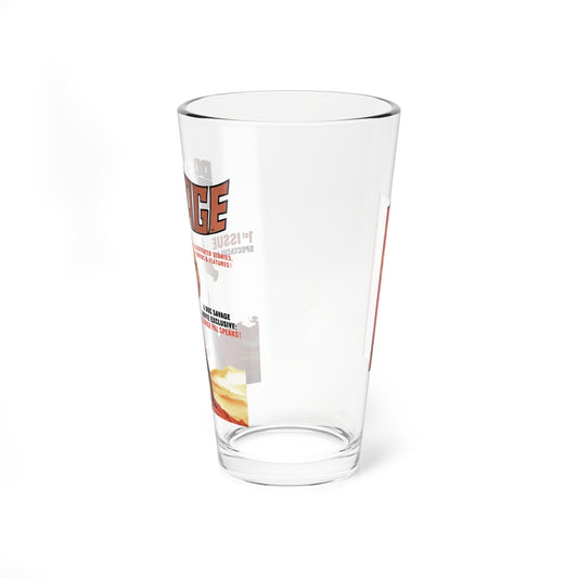 Doc Savage Pint Glass, 16oz - Classic Golden Age Hero - Pulp Magazine Icon