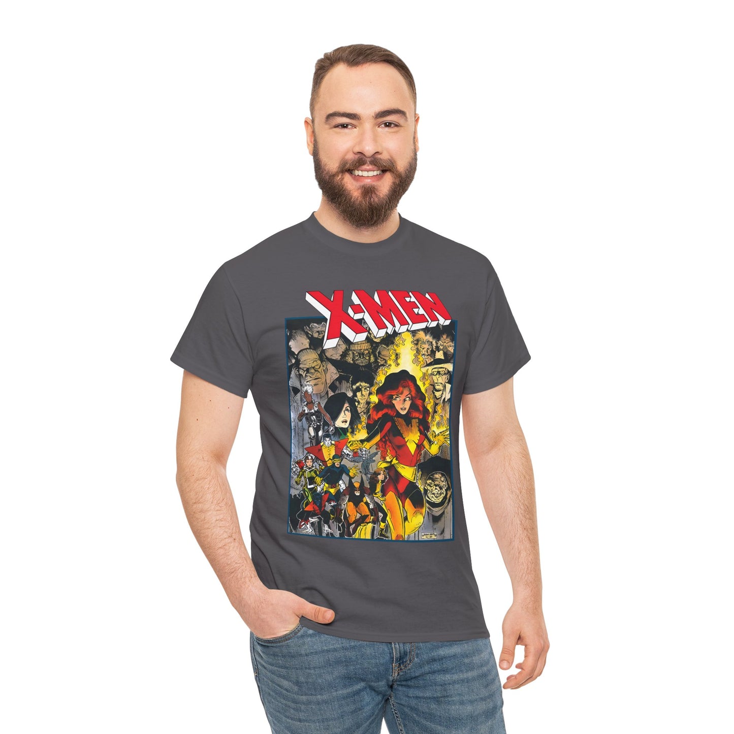 Uncanny X-Men T-Shirt - Arthur Adams Art - Dark Phoenix: From the Ashes Story - Storm, Cyclops, Wolverine, Rogue, Colossus, Nightcrawler - Marvel Comics