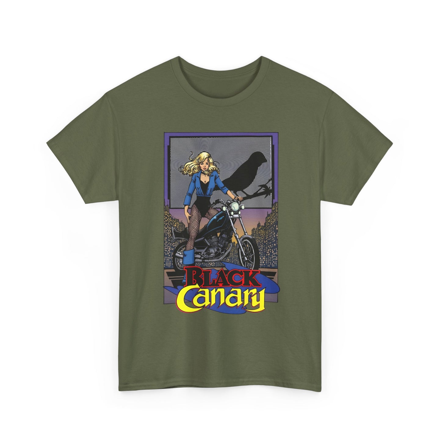 Black Canary T-Shirt - George Perez Art - 1980s Justice League Postcard Art - JLA - DC Comics