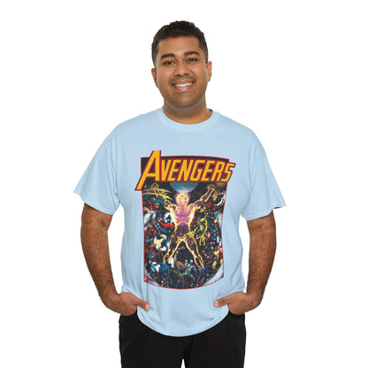 Avengers T-Shirt - George Perez Art - Korvac Saga - Guardians of the Galaxy - Thor, Captain America, Iron Man, Scarlet Witch, Vision, Wonder Man, Hawkeye - Marvel Comics