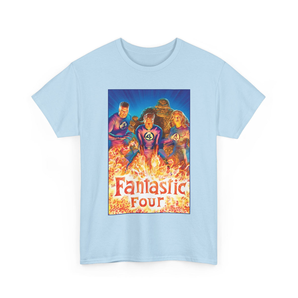 Fantastic Four T-Shirt - Alex Ross Art - Mr. Fantastic, Invisible Woman, Human Torch, The Thing - Marvel Comics