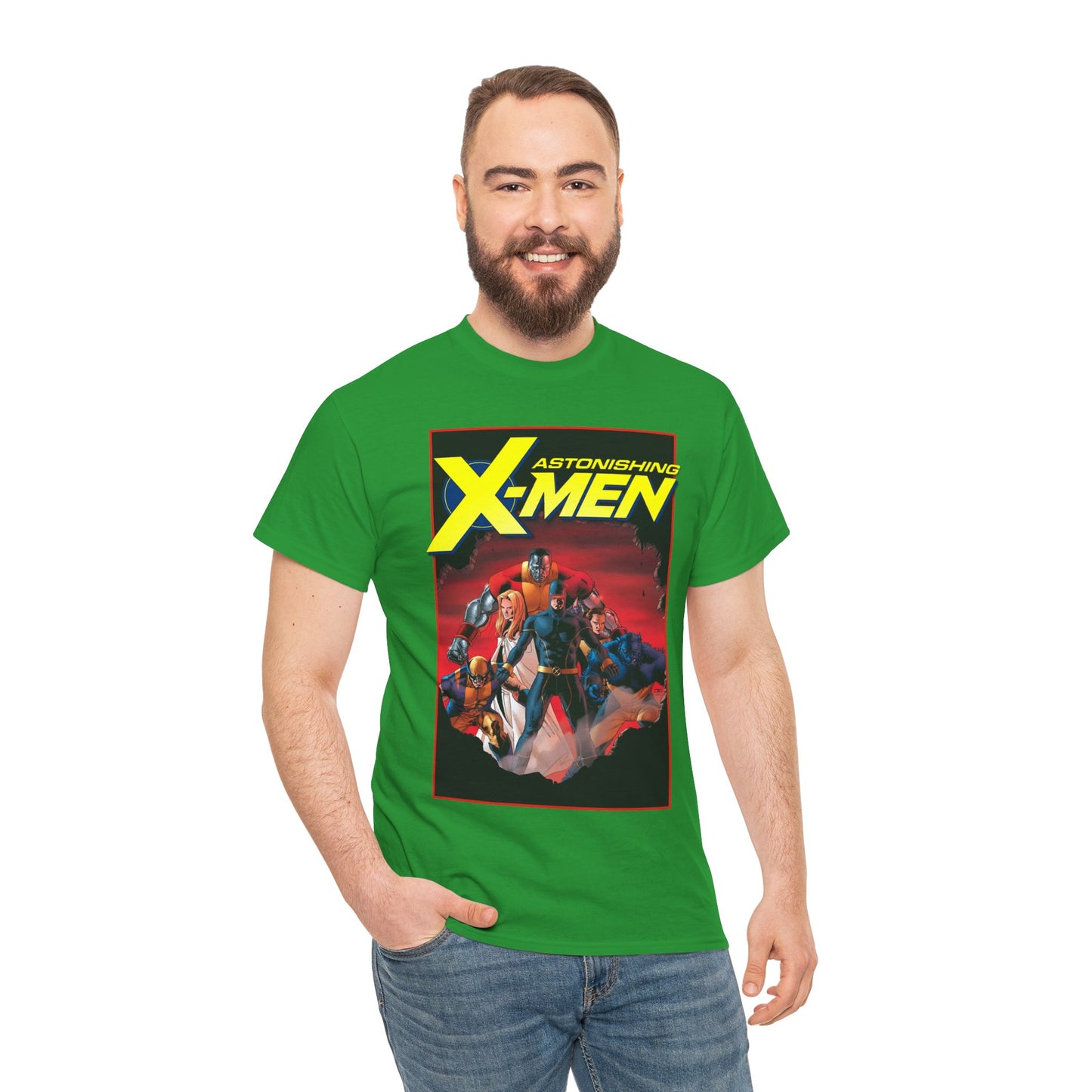 Astonishing X-Men T-Shirt - John Cassady Art - Cyclops, Beast, Wolverine, Colossus, Emma Frost - Marvel Comics