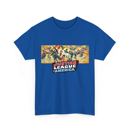 Justice League T-Shirt - Alex Ross Art - Superman, Batman, Wonder Woman, Black Canary, Hawkman, Green Lantern, Adam Strange, Plastic Man, Zatanna - DC Comics