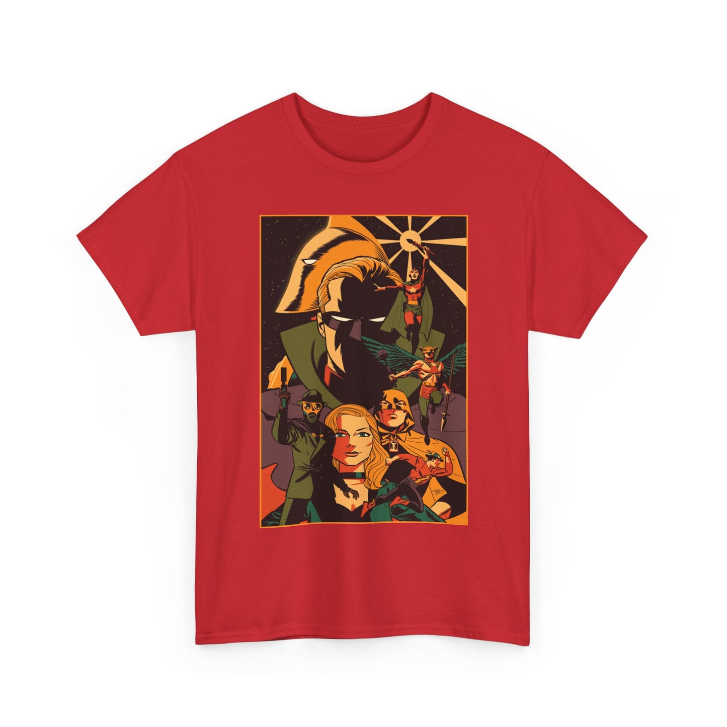 Justice Society T-Shirt - Michael Cho Art - New History of the DC Universe Cover - Black Canary, Starman, Hourman, Sandman - DC Comics