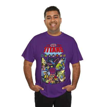 New Teen Titans T-Shirt - George Perez Art - #8 Cover - A Day in the Life - Robin, Wonder Girl, Cyborg, Starfire, Raven, Changeling, Kid Flash - DC Comics