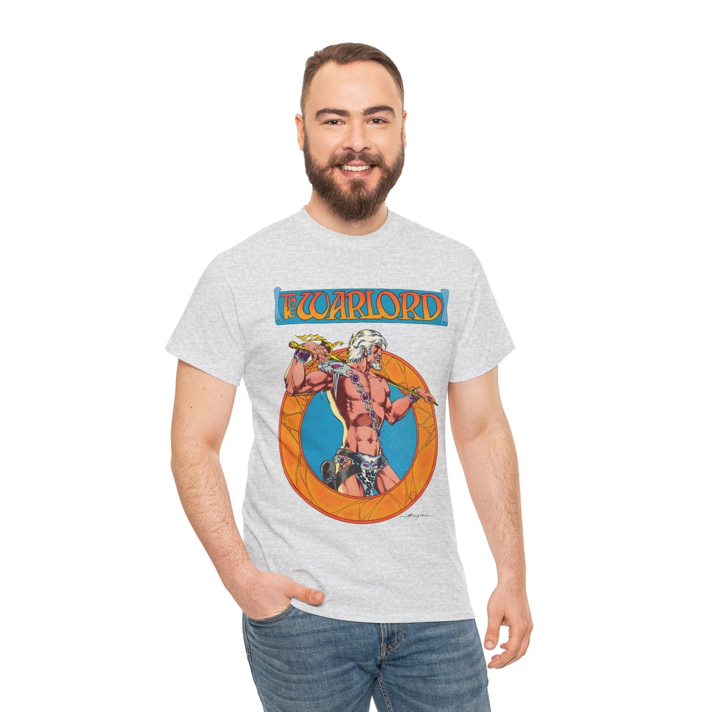 Warlord T-Shirt - Mike Grell Art - Skartaris - Travis Morgan - DC Comics 1970s Sword & Sorcery Series