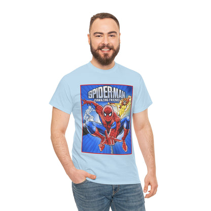 Spider-Man & His Amazing Friends T-Shirt - Firestar, Iceman - Popular 1980s Saturday Morning Cartoon - Marvel Comics