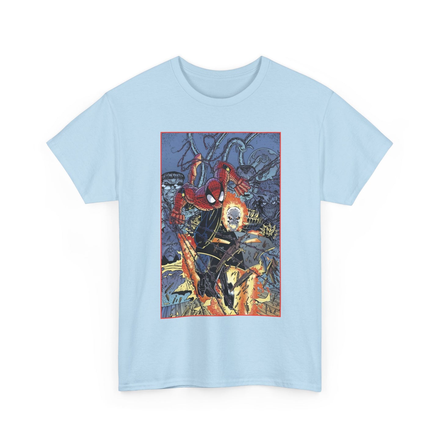 Amazing Spider-Man & Ghost Rider T-Shirt - Erik Larsen Art - Sinister Six - Marvel Comics