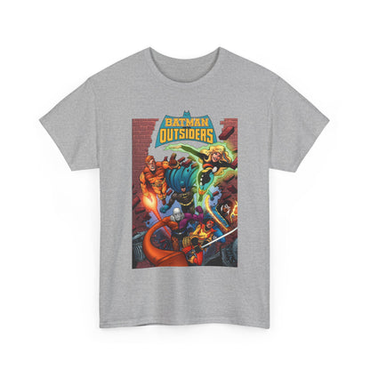 Batman & the Outsiders T-Shirt - Jim Aparo Art - Metamorpho, Katana, Halo, Black Lightning, Geo-Force - DC Comics
