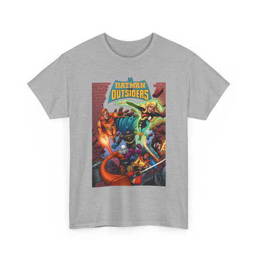Batman & the Outsiders T-Shirt - Jim Aparo Art - Metamorpho, Katana, Halo, Black Lightning, Geo-Force - DC Comics
