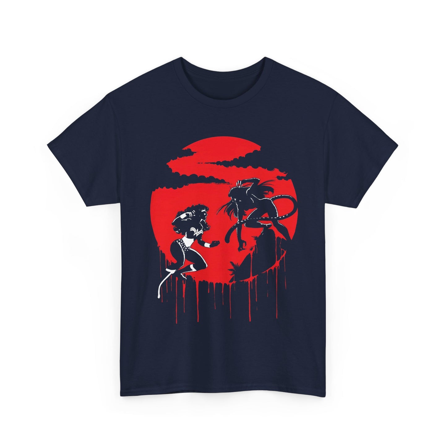 Wonder Woman Vs Cheetah T-Shirt - George Perez Art - Ultimate Blood Battle - DC Comics