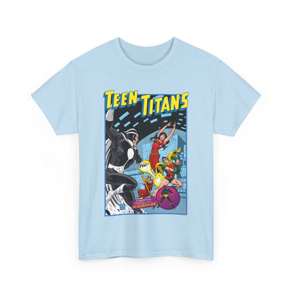 Teen Titans T-Shirt - Bronze Age DC Comics - Dr Light, Wonder Girl, Robin, Mal, Guardian, Speedy - Ernie Chan Cover Art from Issue #44