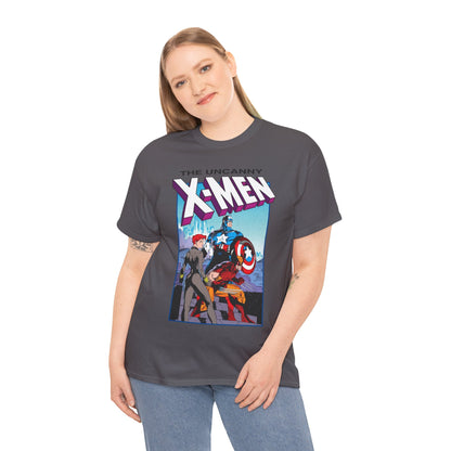Uncanny X-Men T-Shirt - Jim Lee Art - #268 Cover - Captain America, Black Widow, Wolverine - Marvel Comics