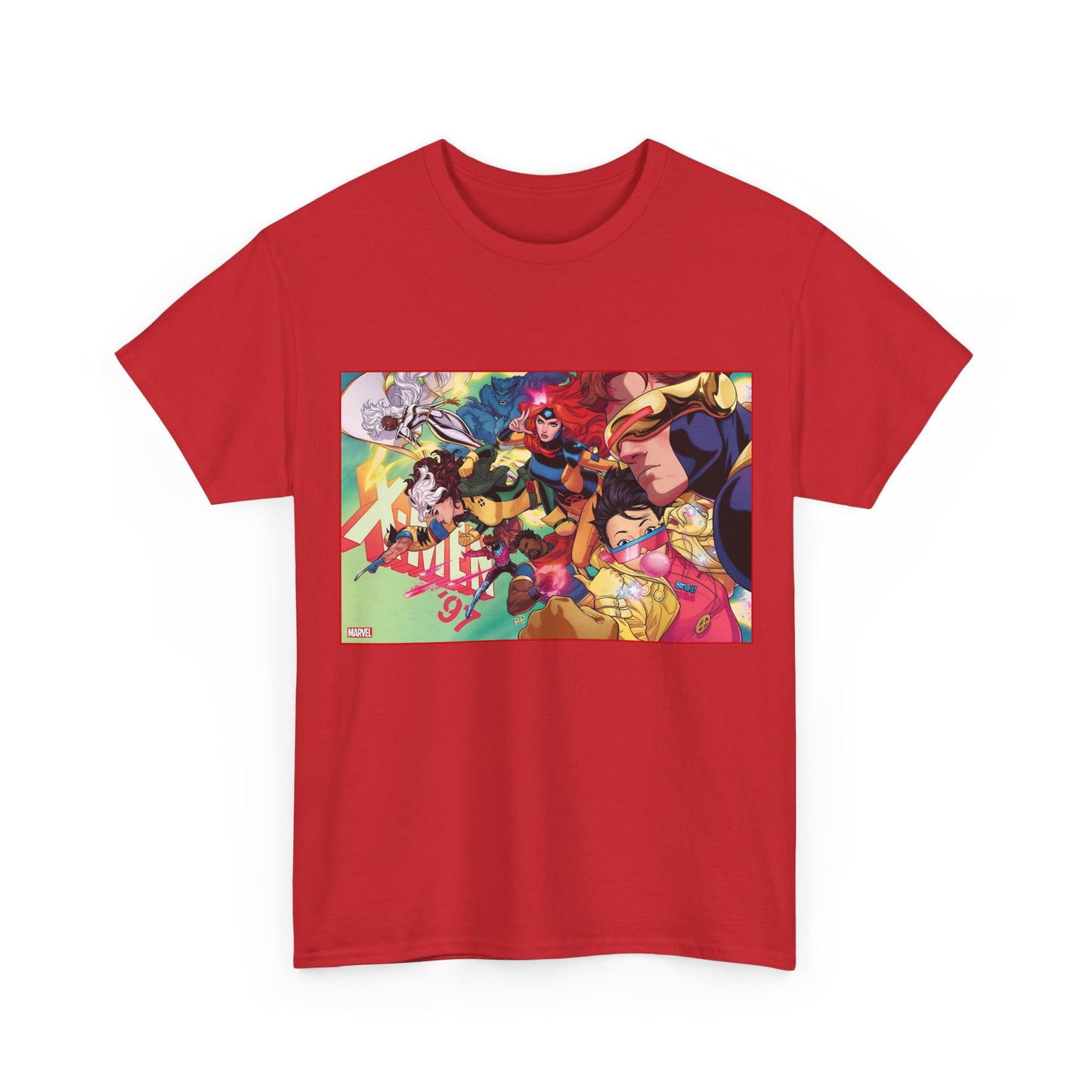 X-Men '97 T-Shirt - Russell Dauterman Art - Cyclops, Jean Grey, Rogue, Storm, Jubilee, Beast, Gambit, Bishop, Wolverine - Marvel Comics