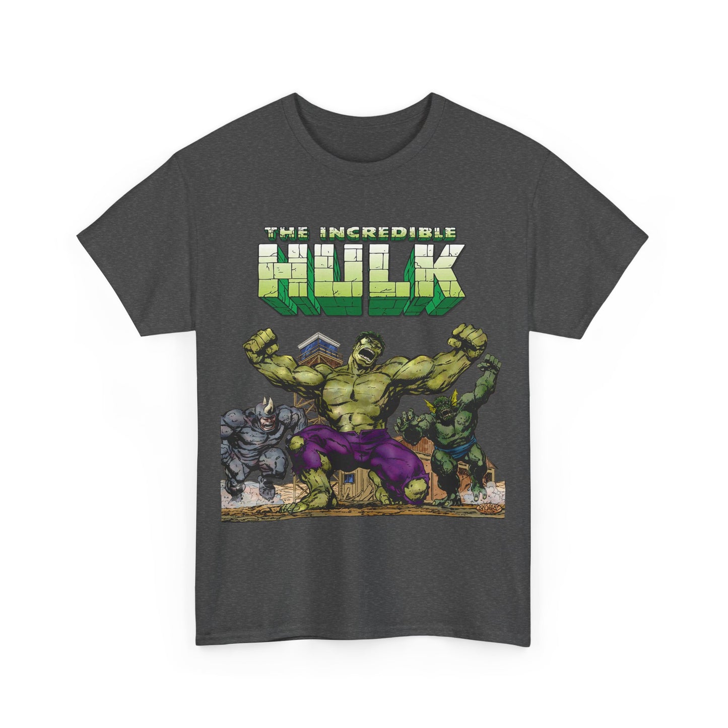 Incredible Hulk T-Shirt - Classic John Byrne Art - Rhino, Abomination - Marvel Comics - Bruce Banner