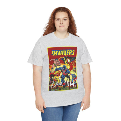Invaders T-Shirt - Captain America, Human Torch, Namor, Spitfire - World War II Soldiers - Golden Age Heroes - Marvel Comics