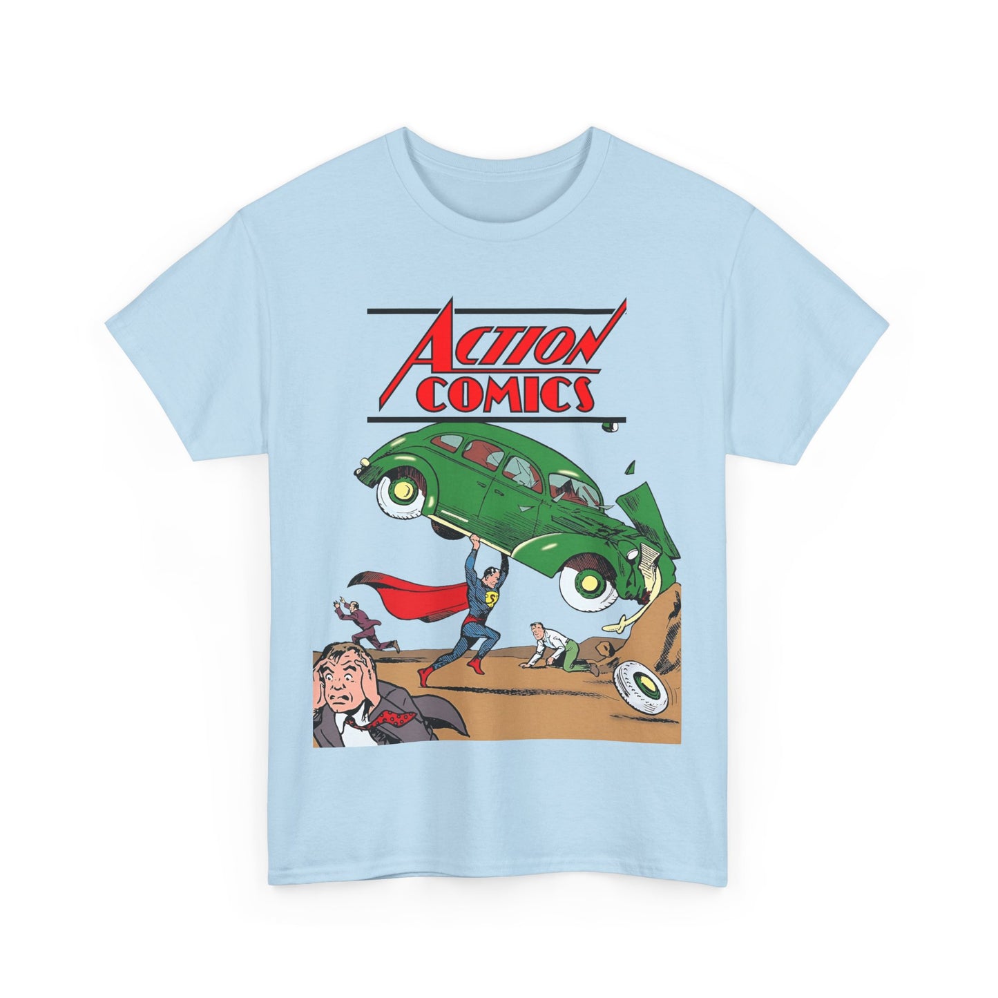 Superman T-Shirt - Action Comics #1 Cover Art - Clark Kent, Metropolis - DC Comics Key Image - Golden Age