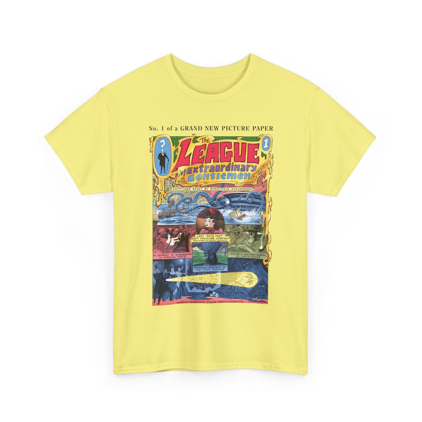 League of Extraordinary Gentlemen T-Shirt - Kevin O'Neill Art - Mina Murray, Captain Nemo, Allan Quatermain, Dr. Jekyll, & The Invisible Man - Alan Moore Story - DC Comics