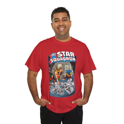 All-Star Squadron T-Shirt - Jerry Ordway Art - Hawkman, Doctor Mid-Nite, Atom - Justice Society JSA - #1 Cover - DC Comics