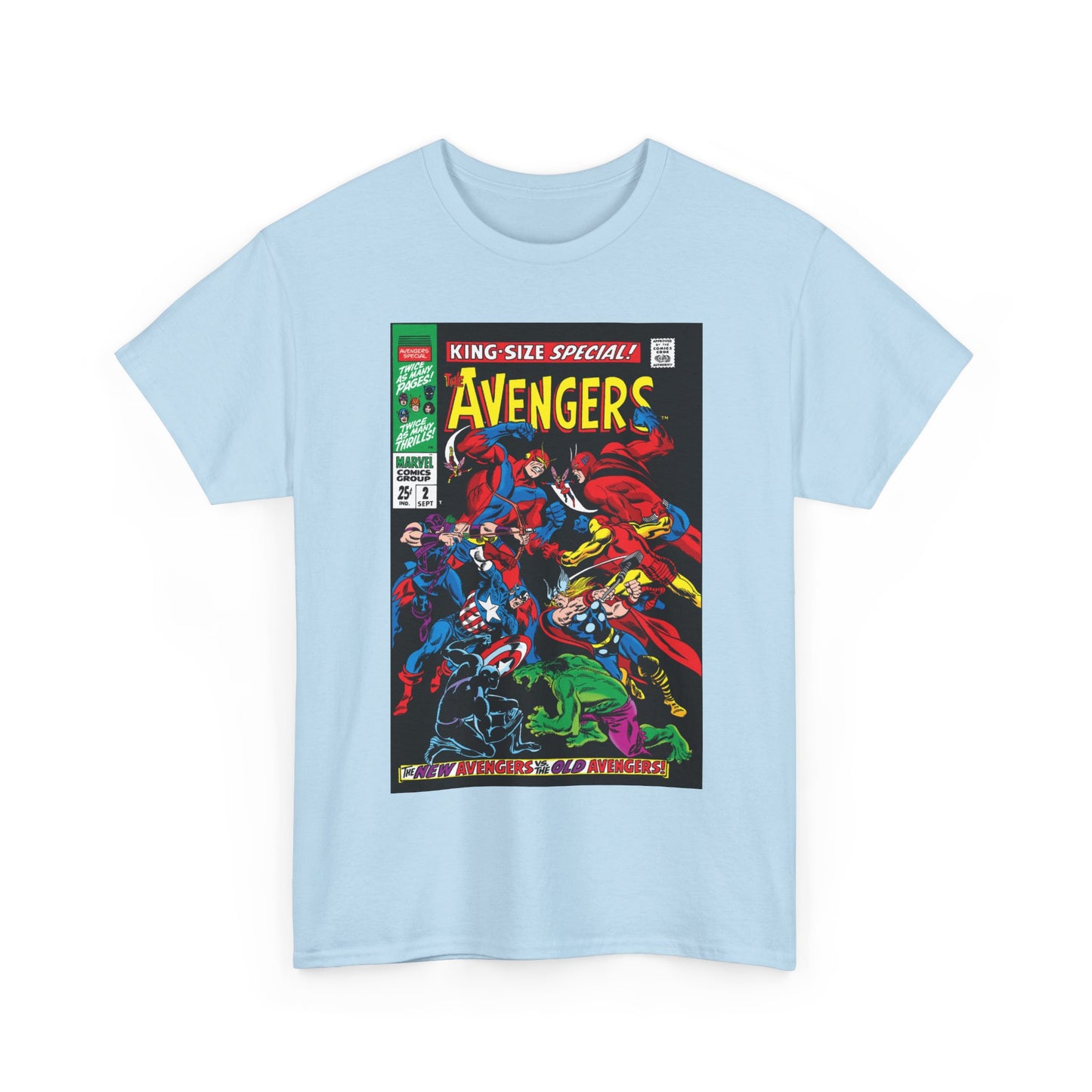 Avengers T-Shirt - Annual #2 Cover Art - New Avengers Vs Old Avengers - Marvel Comics