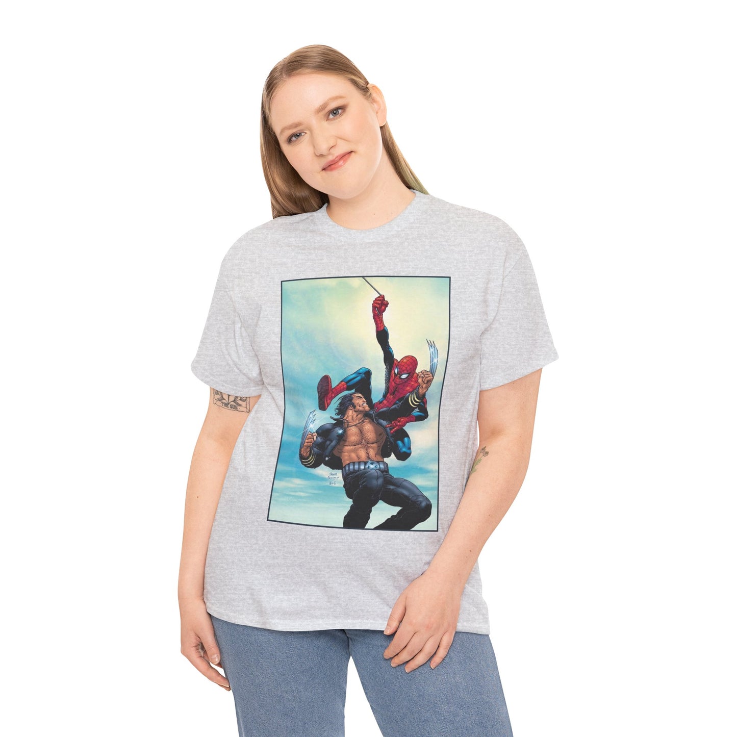 Wolverine Vs Spider-Man T-Shirt - Frank Quitely Art - Marvel Comics