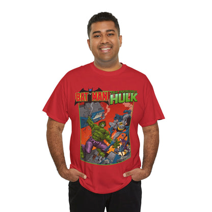 Batman Vs Incredible Hulk T-Shirt - DC Comics & Marvel - Joker - 1970s Team-Up
