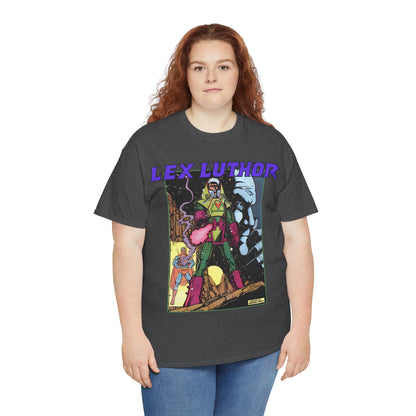 Lex Luthor T-Shirt - George Perez Art - 1980s DC Comics - Action Comics Armor - Inspiration for Super Powers Figure - Superman Enemy