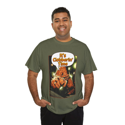 The Thing Shirt - Adam Kubert Art - It's Clobberin' Time - Fantastic Four Member - Marvel Comics