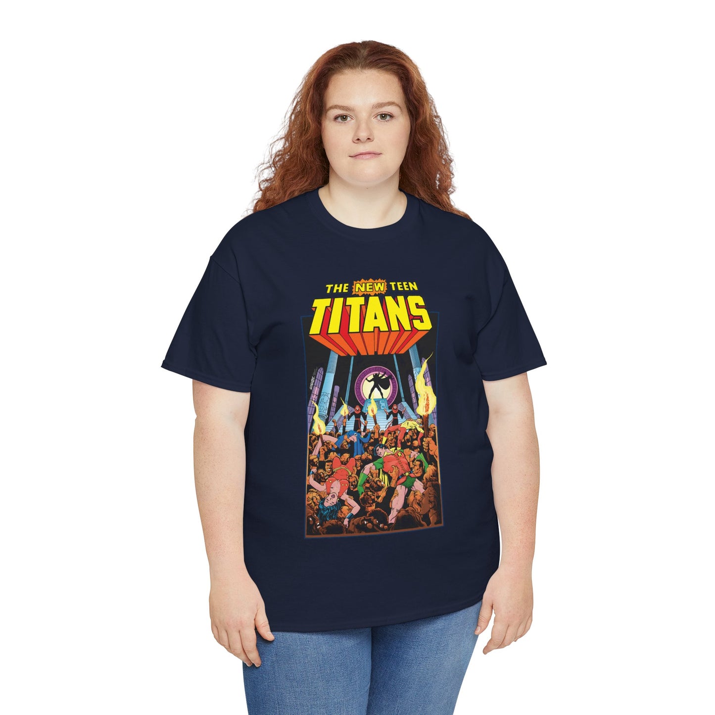 New Teen Titans T-Shirt - George Perez Art - #22 Cover - Wonder Girl, Robin, Raven, Kid Flash - Brother Blood Story - DC Comics
