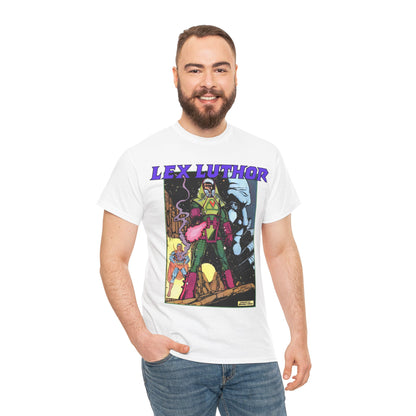 Lex Luthor T-Shirt - George Perez Art - 1980s DC Comics - Action Comics Armor - Inspiration for Super Powers Figure - Superman Enemy