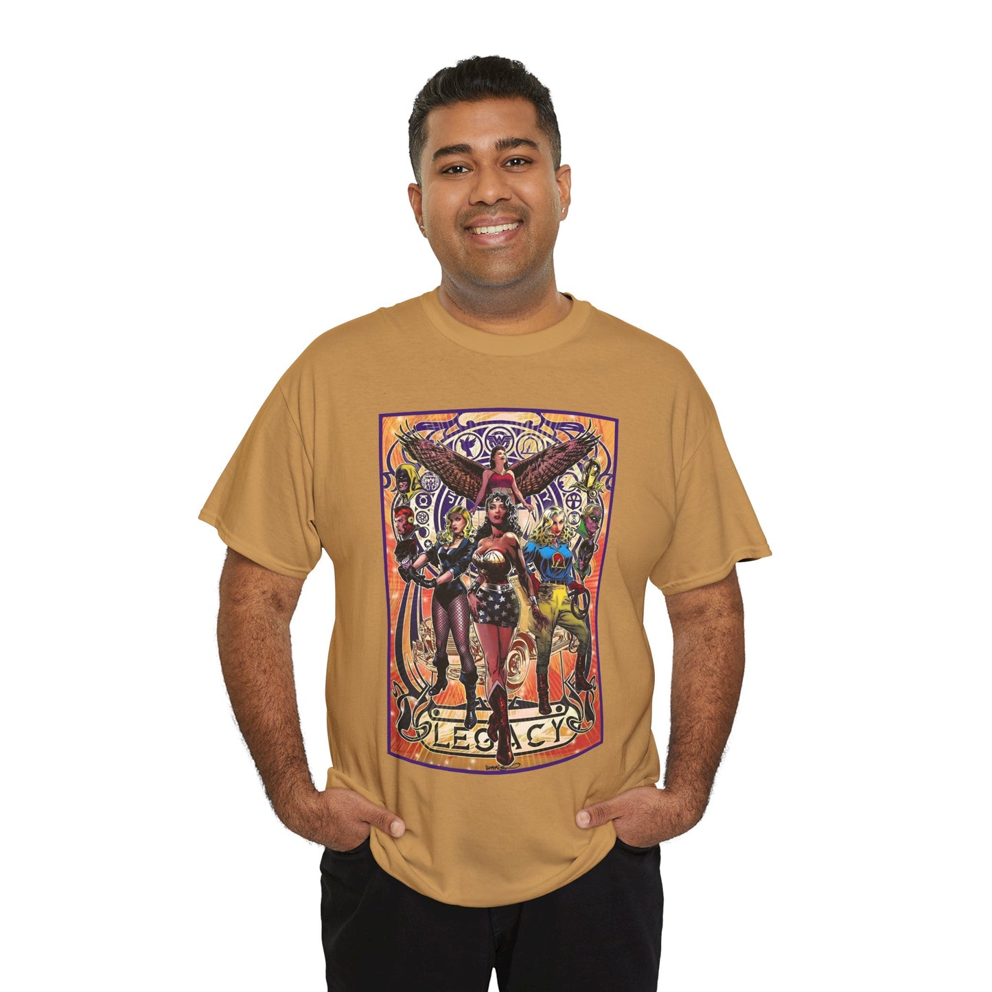 Justice Society T-Shirt - Tony Harris Art - Wonder Woman, Liberty Belle, Black Canary, Hawkgirl - JSA - DC Comics