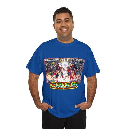 Crisis on Infinite Earths T-Shirt - Alex Ross & George Perez Art - Superman, Wonder Woman, Supergirl, Flash, Monitor, Anti-Monitor - DC Comics
