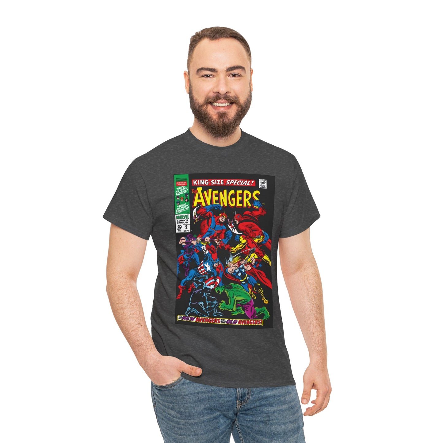 Avengers T-Shirt - Annual #2 Cover Art - New Avengers Vs Old Avengers - Marvel Comics