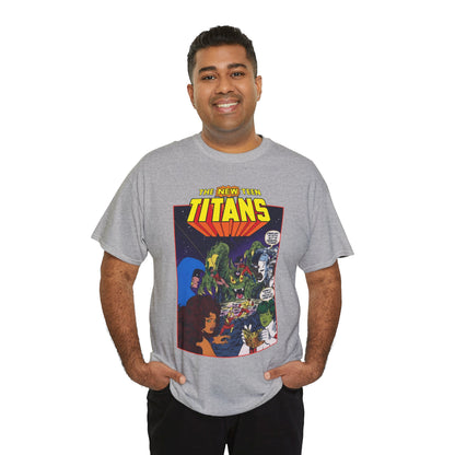 New Teen Titans T-Shirt - George Perez Art - 1980s DC Digest Artwork - Raven, Cyborg, Changeling, Starfire - DC Comics