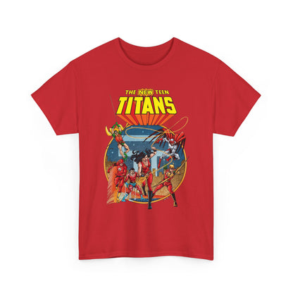 New Teen Titans T-Shirt - George Perez Art - Wonder Girl, Flash, Robin, Speedy, Aqualad, Hawk - DC Comics