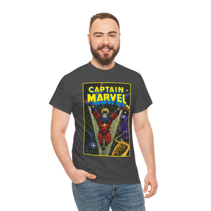 Captain Marvel T-Shirt - Mar-Vell - Thanos - Jim Starlin Art - 1970s Cosmic Superhero - Marvel Comics
