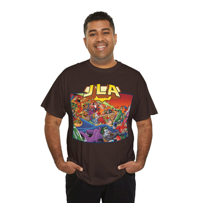 JLA: The Nail T-Shirt - Alan Davis Art - Green Lantern, Batman, Wonder Woman, Flash - DC Comics