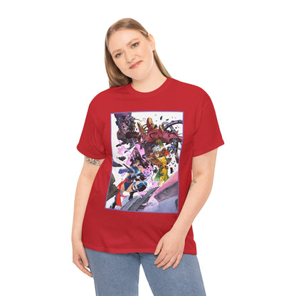 Rogue & Psylocke T-Shirt - Ripping Apart a Sentinel - X-Men Mutants - Marvel Comics