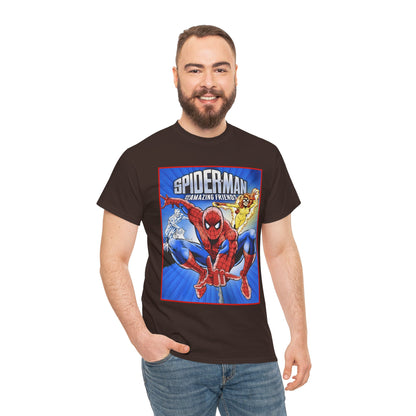Spider-Man & His Amazing Friends T-Shirt - Firestar, Iceman - Popular 1980s Saturday Morning Cartoon - Marvel Comics