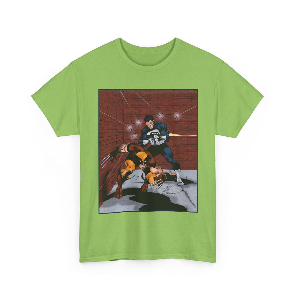 Wolverine & Punisher T-Shirt - John Buscema Art - Marvel Comics